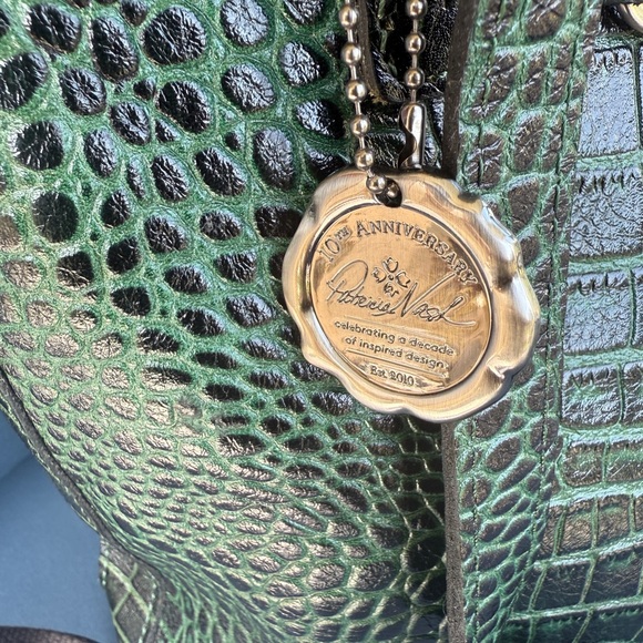 Patricia Nash Green Crocodile-Embossed Tote - Picture 2 of 6